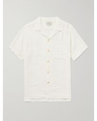 Oliver Spencer - Havana Camp-collar Striped Linen Shirt - Lyst