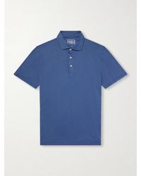 Fedeli - Cotton-Blend Jersey Polo Shirt - Lyst