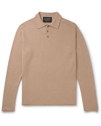 Alanui - Ribbed Cashmere And Cotton-blend Polo Sweater - Lyst