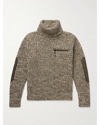 Moncler - Shell-Trimmed Virgin Wool Rollneck Sweater - Lyst