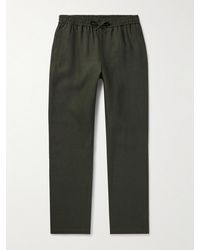 De Bonne Facture - Straight-leg Belgian Linen Drawstring Trousers - Lyst