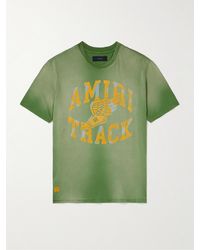 Amiri - T-shirt in jersey di cotone con logo floccato Track - Lyst
