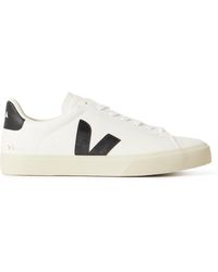 Veja - Campo Rubber-trimmed Leather Sneakers - Lyst