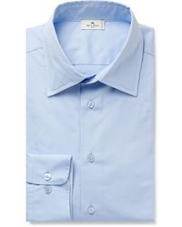 Etro - Slim-fit Cotton-blend Poplin Shirt - Lyst