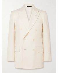 Tom Ford - Atticus Double-breasted Silk-canvas Suit Jacket - Lyst