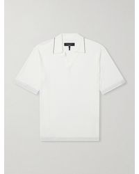 Rag & Bone - Conrad Cotton And Silk-Blend Polo Shirt - Lyst