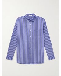 The Row - Bresson Button-Down Collar Striped Cotton-Poplin Shirt - Lyst