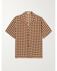 Valentino Garavani - Camp-collar Printed Silk-satin Shirt - Lyst