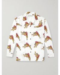 Wacko Maria - Tim Lehi Convertible-Collar Printed Matte-Satin Shirt - Lyst