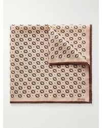 ZEGNA - Printed Wool Pocket Square - Lyst