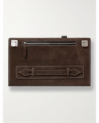 Metier - Indiana Jonestm Runaway Limited-edition Leather-trimmed Suede Pouch - Lyst