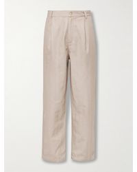 Frescobol Carioca - Aldo Wide-Leg Herringbone Cotton Trousers - Lyst