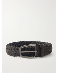 ZEGNA - 3.2Cm Woven Nubuck Belt - Lyst