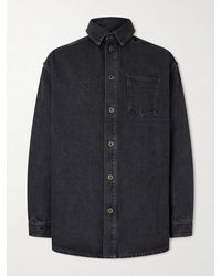Loewe - Anagram Logo-embroidered Denim Overshirt - Lyst