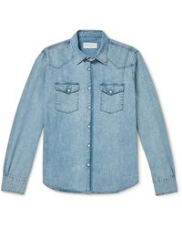 Mens Distressed Denim Shirts for Men 