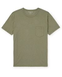 Officine Generale - Slub Cotton-blend Jersey T-shirt - Lyst