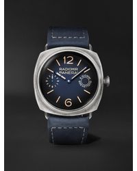 Panerai - Radiomir Otto Giorni Automatic 45mm Stainless Steel And Suede Watch - Lyst