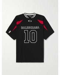 Balenciaga - Nba Oversized Logo-embroidered Cotton-jersey T-shirt - Lyst