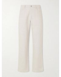 MR P. - Edward Straight-Leg Linen And Cotton-Blend Trousers - Lyst