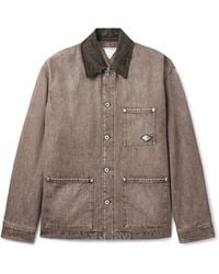 Bottega Veneta - Logo-Appliquéd Suede-Trimmed Denim Jacket - Lyst