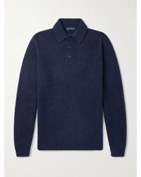 Thom Sweeney - Brushed Cashmere-Blend Polo Shirt - Lyst