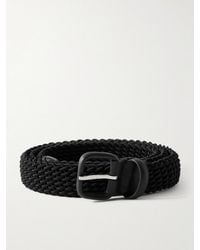 Charvet - 2.7Cm Leather-Trimmed Woven Cord Belt - Lyst