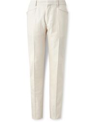 Tom Ford - Straight-leg Cotton And Silk-blend Corduroy Suit Trousers - Lyst