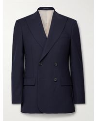 Richard James - Hepworth Double-Breasted Grain De Poudre Wool Suit Jacket - Lyst