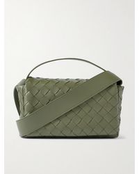 Bottega Veneta - Intrecciato Leather Messenger Bag - Lyst