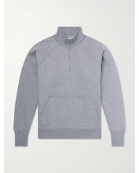 Drake's - Cotton-Jersey Half-Zip Sweater - Lyst