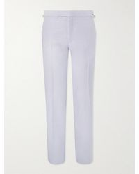 Tom Ford - Straight-Leg Silk, Wool And Mohair-Blend Suit Trousers - Lyst