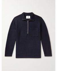 NN07 - Pullover in lana merino con mezza zip Anders - Lyst