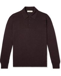James Purdey & Sons - Logo-Embroidered Wool Polo Shirt - Lyst