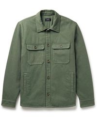 A.P.C. - Alessio Padded Cotton-twill Shirt Jacket - Lyst