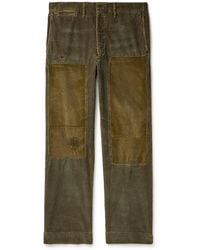 RRL - Field Straight-leg Patchwork Cotton-corduroy Trousers - Lyst
