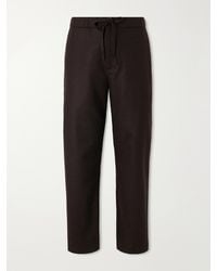 De Bonne Facture - Lounge Straight-Leg Wool Drawstring Trousers - Lyst