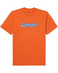 Carhartt - Liquid Script Slim-fit Logo-print Cotton-jersey T-shirt - Lyst
