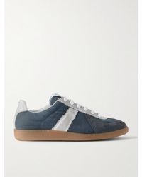 Maison Margiela - Replica Sneakers aus Twill mit Besatz aus Leder und Veloursleder in Distressed-Optik - Lyst