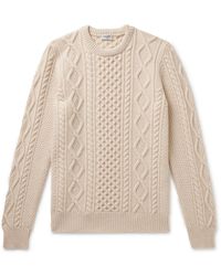 Ghiaia - Pescatore Cable-knit Wool Sweater - Lyst
