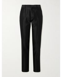 Tom Ford - Dyylan Tapered Wool And Silk-Blend Twill Suit Trousers - Lyst