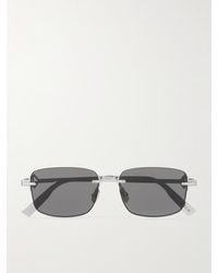 Dior - CD Diamond S11U rahmenlose Sonnenbrille mit rechteckigen Gläsern und silberfarbenen Details - Lyst