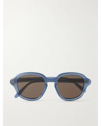 Loewe - Slim Havana Round-Frame Acetate Sunglasses - Lyst