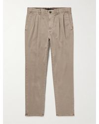 Incotex - Pantaloni slim-fit in gabardine di cotone stretch con pinces - Lyst