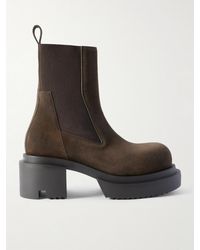 Rick Owens - Beatle Bogun Exaggerated-Sole Suede Chelsea Boots - Lyst