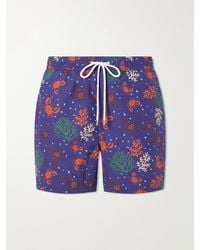 Drake's - Straight-leg Mid-length Printed Swim Shorts - Lyst