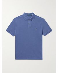 Polo Ralph Lauren - Slim-Fit Logo-Embroidered Cotton-Piqué Polo Shirt - Lyst
