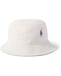 Polo Ralph Lauren - Loft Logo-embroidered Cotton-twill Bucket Hat - Lyst