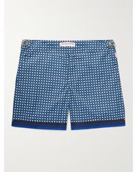 Orlebar Brown - Bulldog schmal geschnittene mittellange Badeshorts aus recyceltem Shell mit Print - Lyst