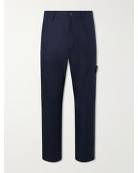 Stone Island - Ghost Straight-Leg Cotton-Canvas Trousers - Lyst