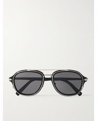 Dior - DiorBlacksuit A4U Aviator-Style Acetate and Silver-Tone Sunglasses - Lyst